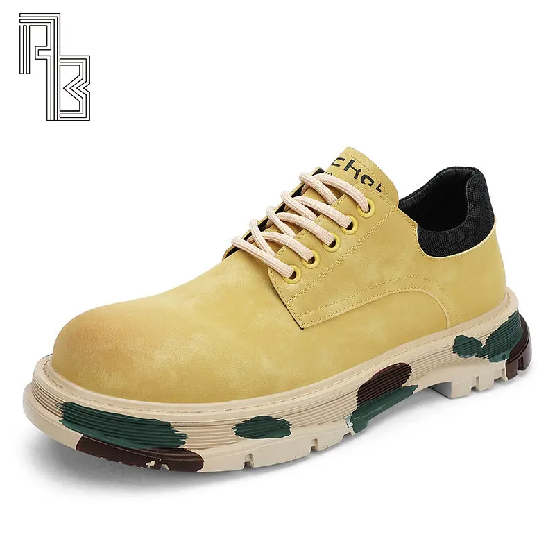 

AB Vintage Camouflage Shoes Men Fashion Winter Man Design Flats Comfortable Tactical Men's Casual Walking Shoe Platform Footwear