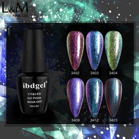ibdgel 15ml chameleon magic nail gel lacquer soak off uv gel shining color gel lacquer need black color base nail gel manicure
