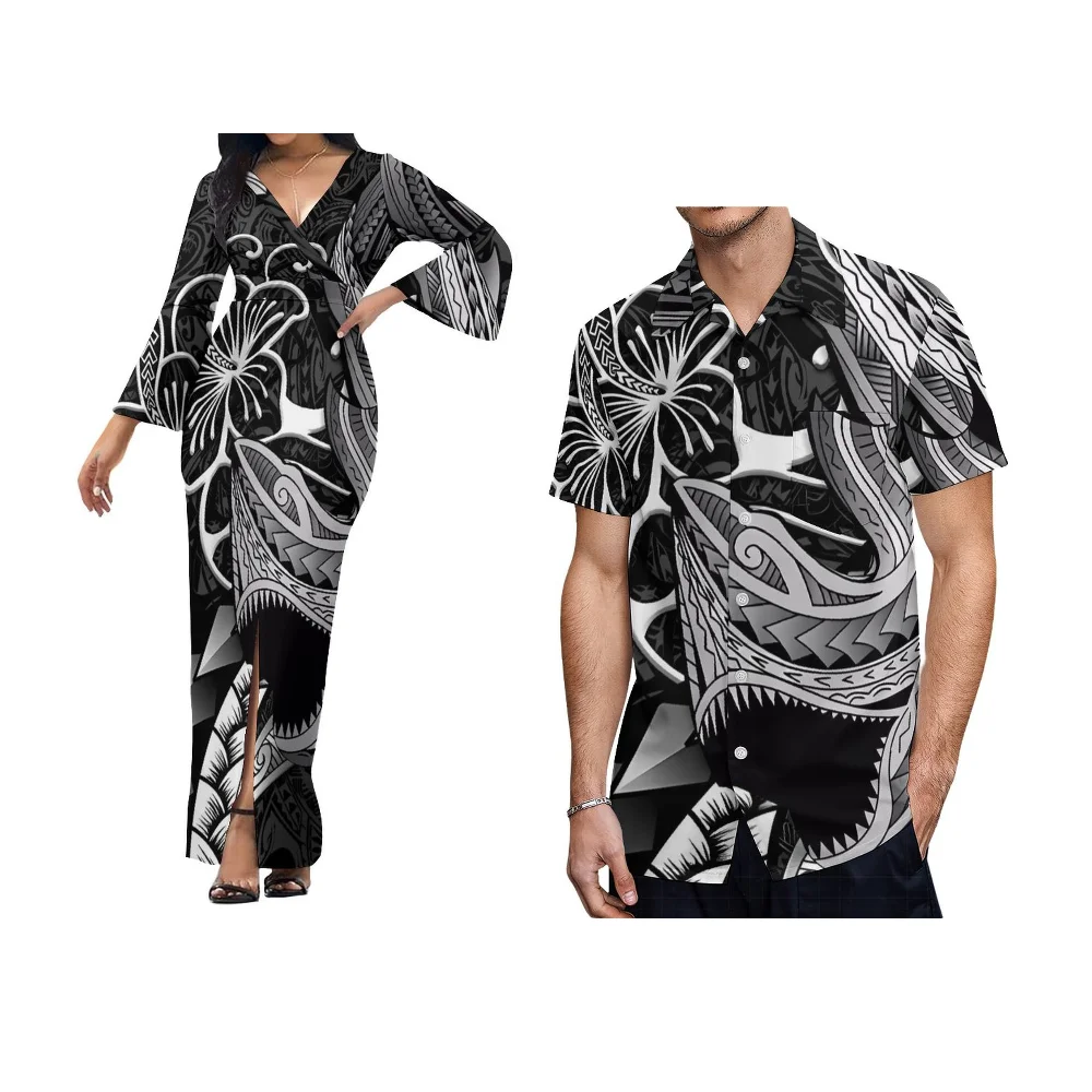 Полинезийское платье для пары банкетное на заказ официальная рубашка гавайский