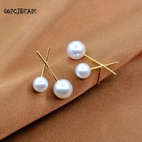 trendy new pearl drop earrings for women leaves flower cross pearl earrings girl wedding party gift stud earrings