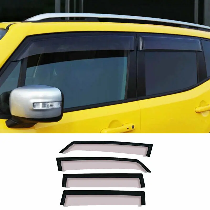 

For Jeep Renegade 2015-2020 Acrylic Exterior Side Window Visor Sun Rain Shield