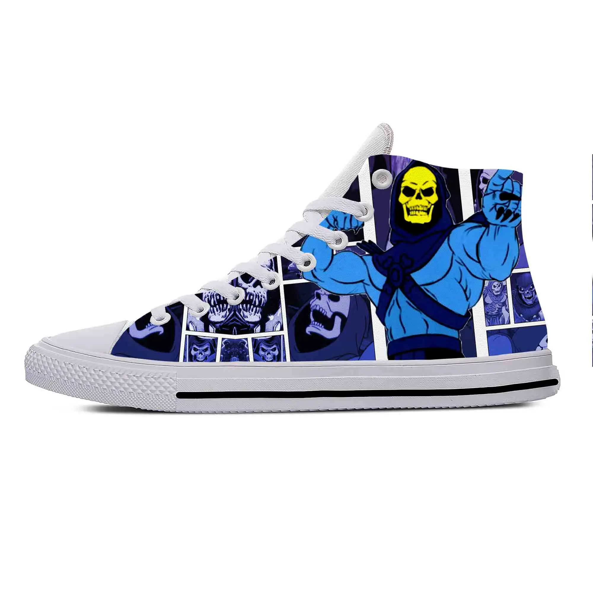 

Masters Of The Universe Cartoon Skeletor He-Man Casual Cloth Shoes High Top Lightweight Breathable 3D Print Men Women Sneakers