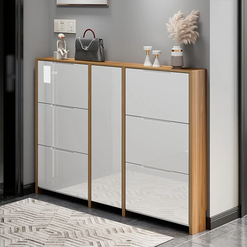 

Shoe Rack Organizer Cabinet Furniture Home ultra-thin Shoe Cabinet 17cm24cm Door Tipping Bucket Shoe Cabinet For Small Apartment