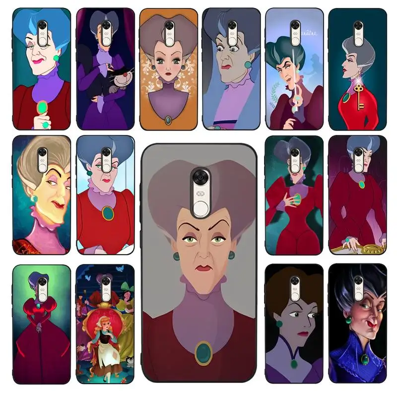

Disney Lady Tremaine Phone Case for Redmi 5 6 7 8 9 A 5plus K20 4X 6 cover
