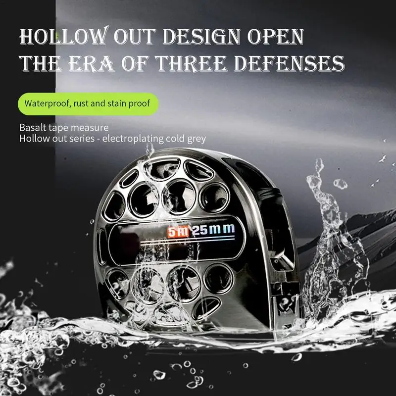 

Nickel Plated Retractable Tape Measure Hollow Precision Tape Measure Woodworking Measuring Gadgets Waterproof Anti-Rust