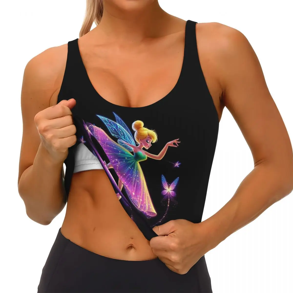 Индивидуальные спортивные бюстгальтеры Tinkerbell для танцев женские бесшовные