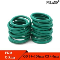 10pcs cs 4 0mm od 14 100mm green fkm fluorine rubber o ring sealing gasket insulation oil high temperature resistance green