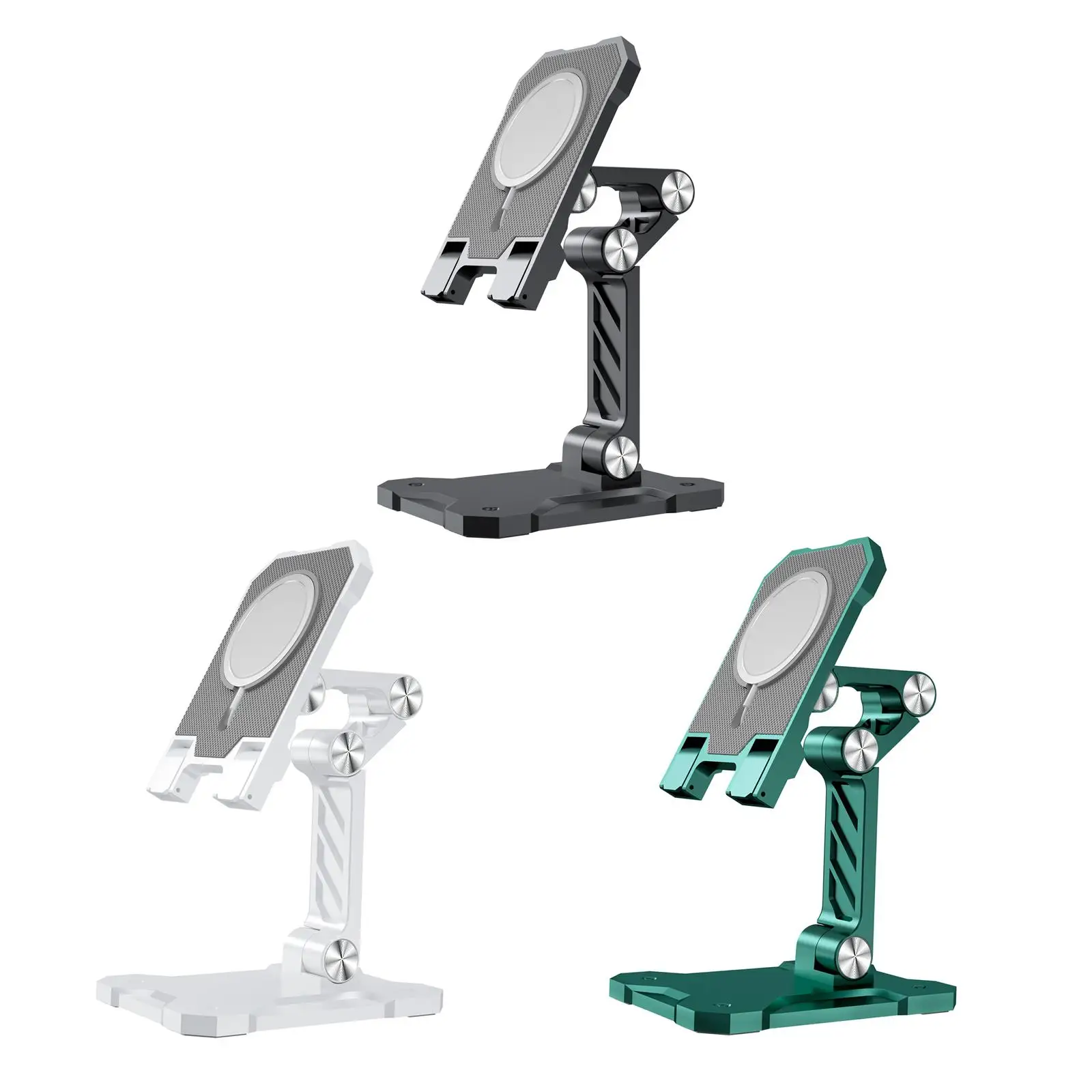 

Table Phone Charging Stand Foldable Wireless Adjustable Tabletop iOS Charger Stand for Multiple Devices iPhone iPad