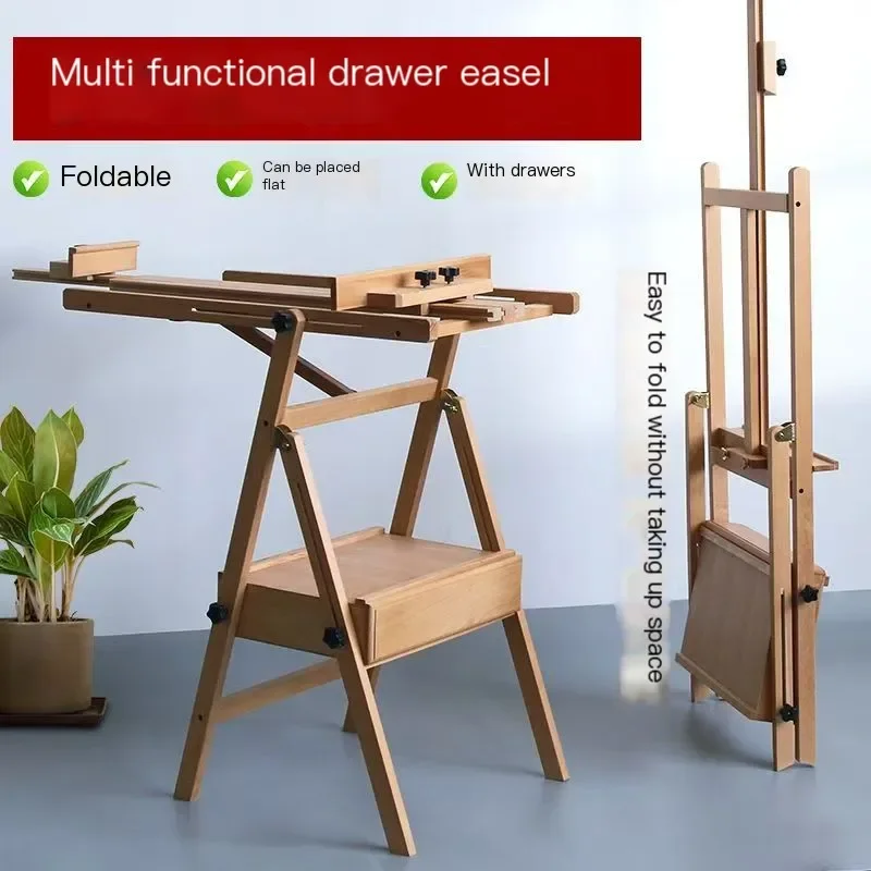 Мольберт Доска для рисования Художественный студенческий стиль ящика Подставка