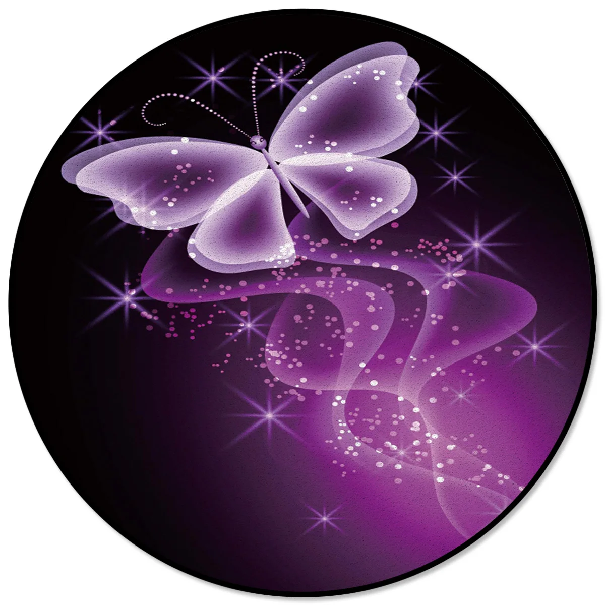 

Butterfly Purple Shiny Beautiful Shiny Carpets For Living Room Home Decor Rugs For Bedroom Floor Mat Decoration Anti Slip Rugs