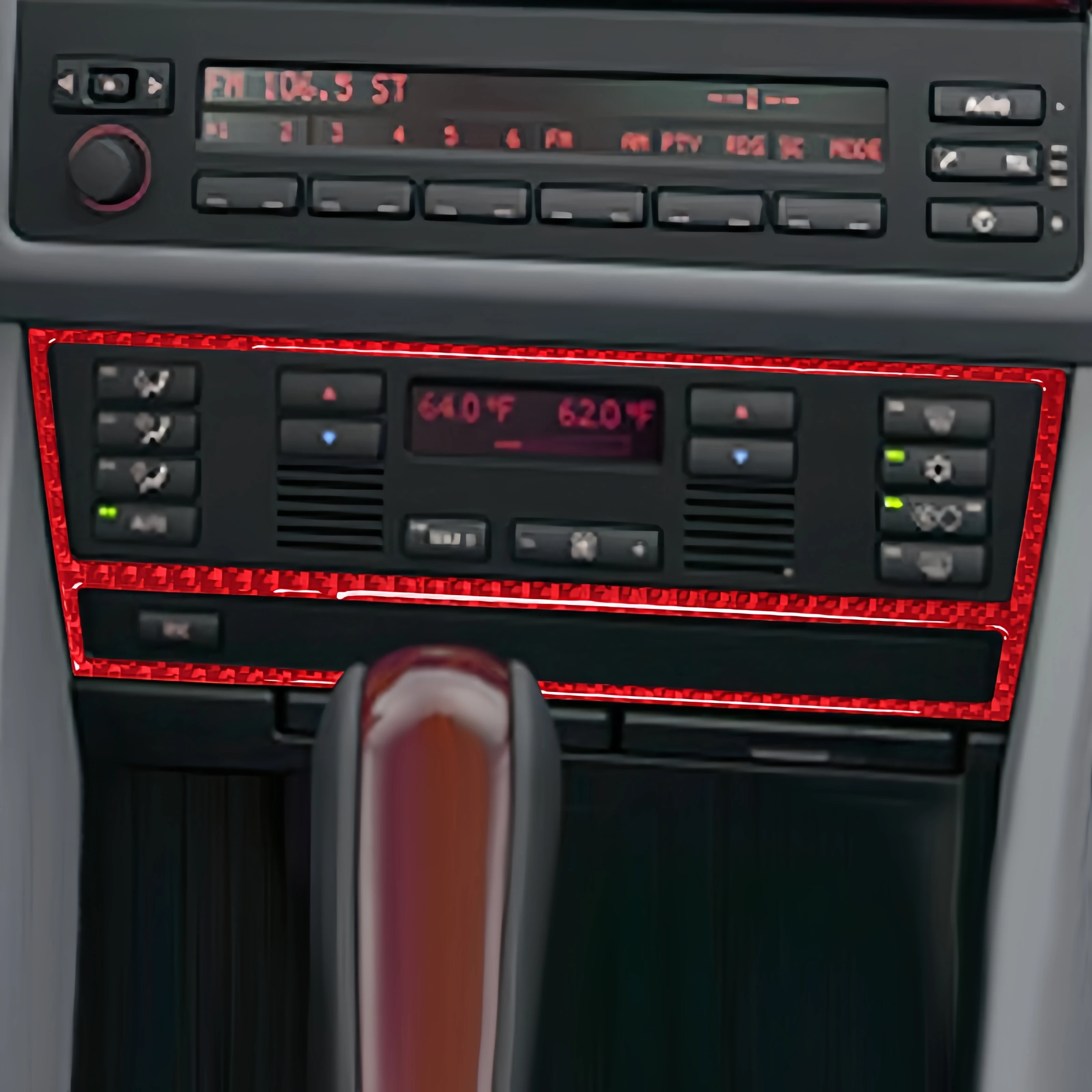 Для BMW E39 5 серий 1998-2003 углеродное волокно автомобиль AC CD контроль климат-контроля