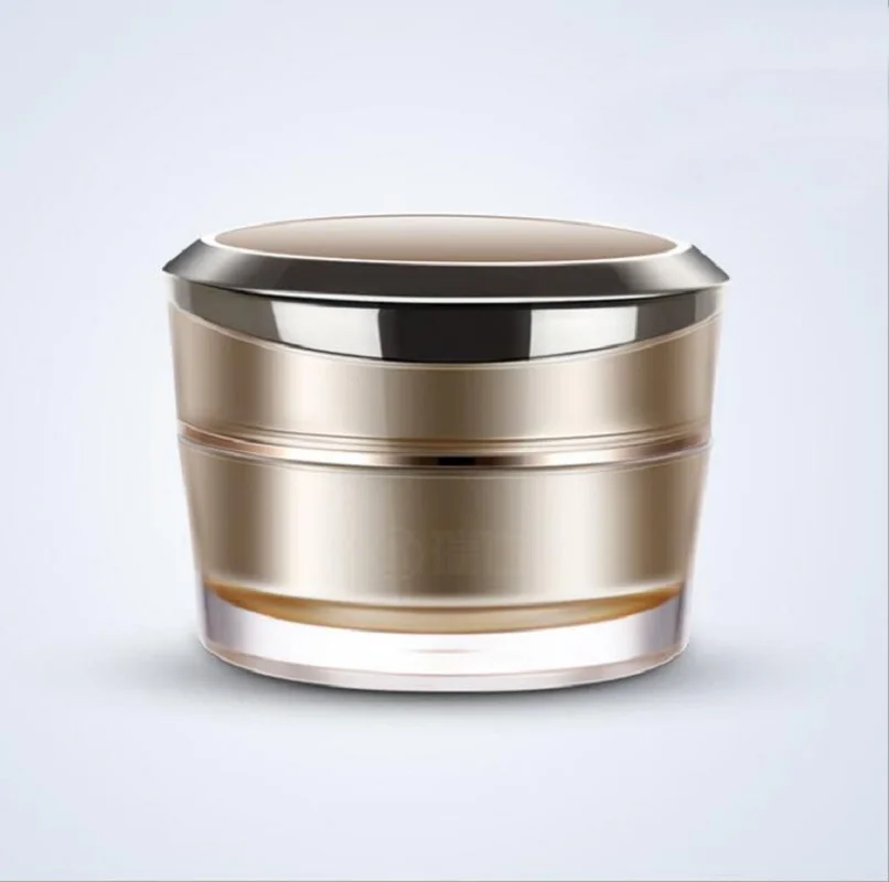 10g gold plastic acrylic jar pot tin bottle eye serum/essence/cream/sample test art nail gel skin care cosmetic packing