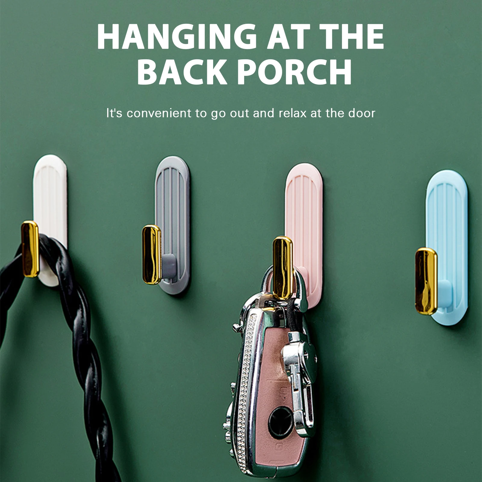 

Самоклеящиеся крючки для полотенец без сверления двери, настенный крючок для ванной комнаты, кухни, мини-липкая вешалка для одежды и полоте...