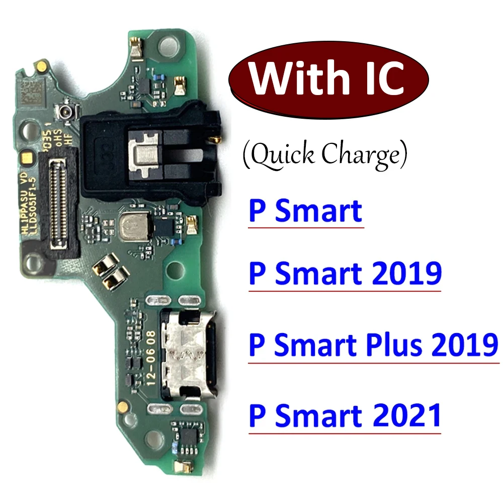 Фото Новый для Huawei P Smart Plus 2019 2018 2021, разъем для док-станции, зарядное устройство Micro USB, порт для зарядки, гибкий кабель, плата микрофона №1
