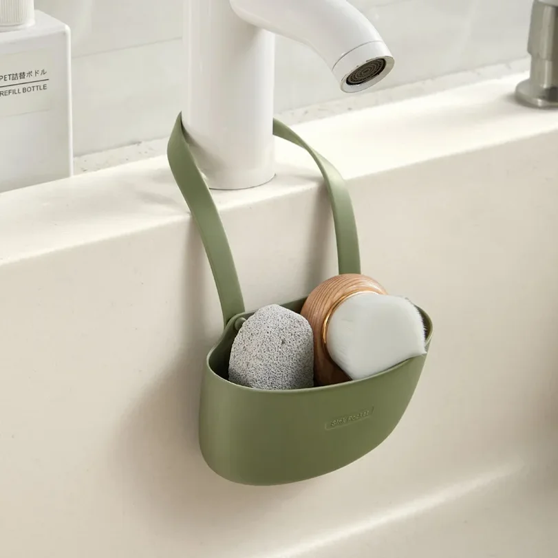 Фото Держатель для губок и мыла для кухонной раковины, корзина для слива воды в ванной, сушилка для посуды, органайзер для хранения аксессуаров №3