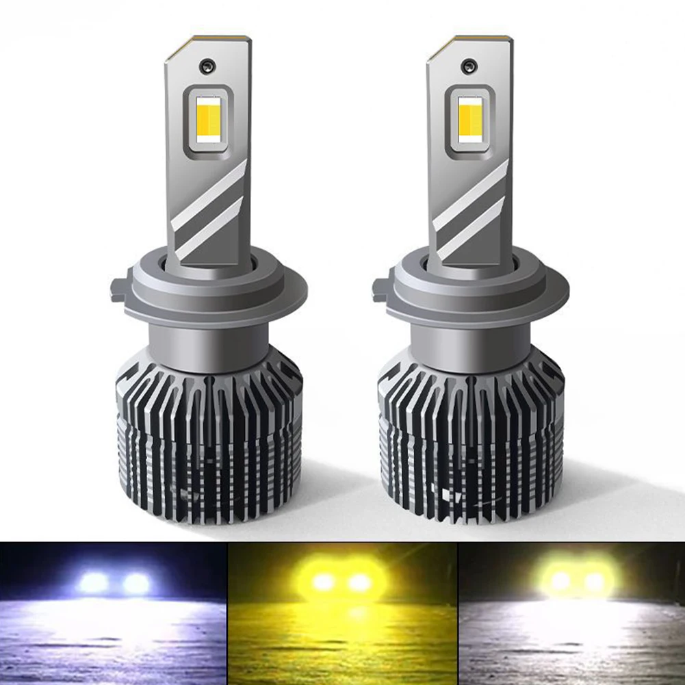 

New 3 Colors Car Motorcycle H7 LED Light Headlight Bulbs Modified Car Light 12V 30W Super Bright Headlamp Accessories