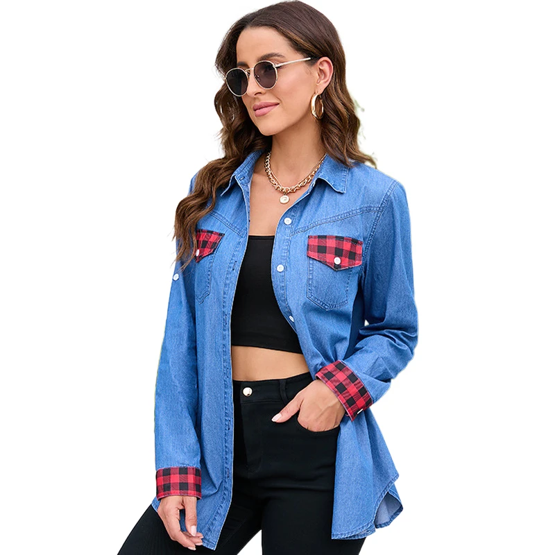 

Blusas Mujer De Moda 2022 Juvenil Casual Blouse Women Denim Shirt Women Spring Long Sleeve Loose Shirt Coat Blusas Ropa De Mujer