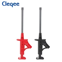 cleqee p30042 2pcs multifunctional insulated quick test hook clip 1000v electric flexible testi probe instrument accessories