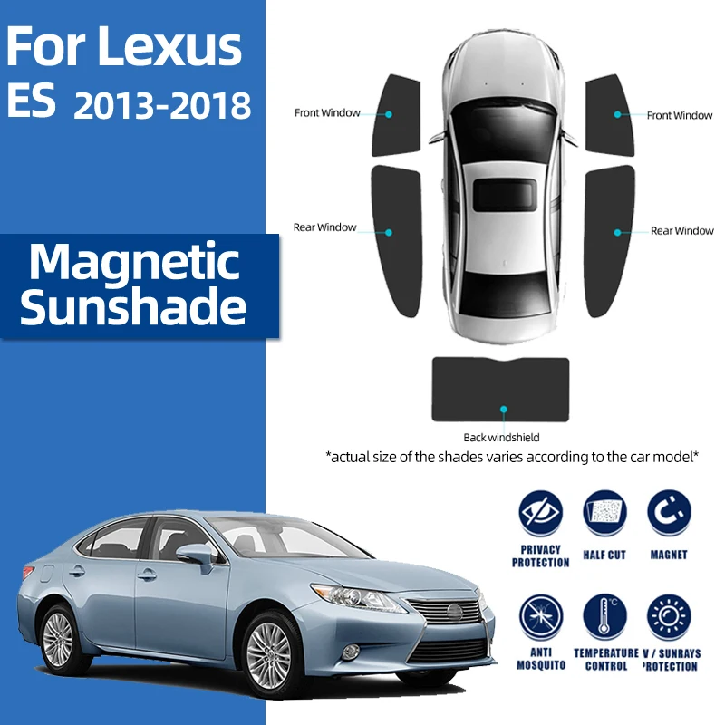 

For Lexus ES 2013-2018 350 300 250 ES300 ES250H Rear Side Window Sun Shade Magnetic Car Sunshade Front Windshield Frame Curtain