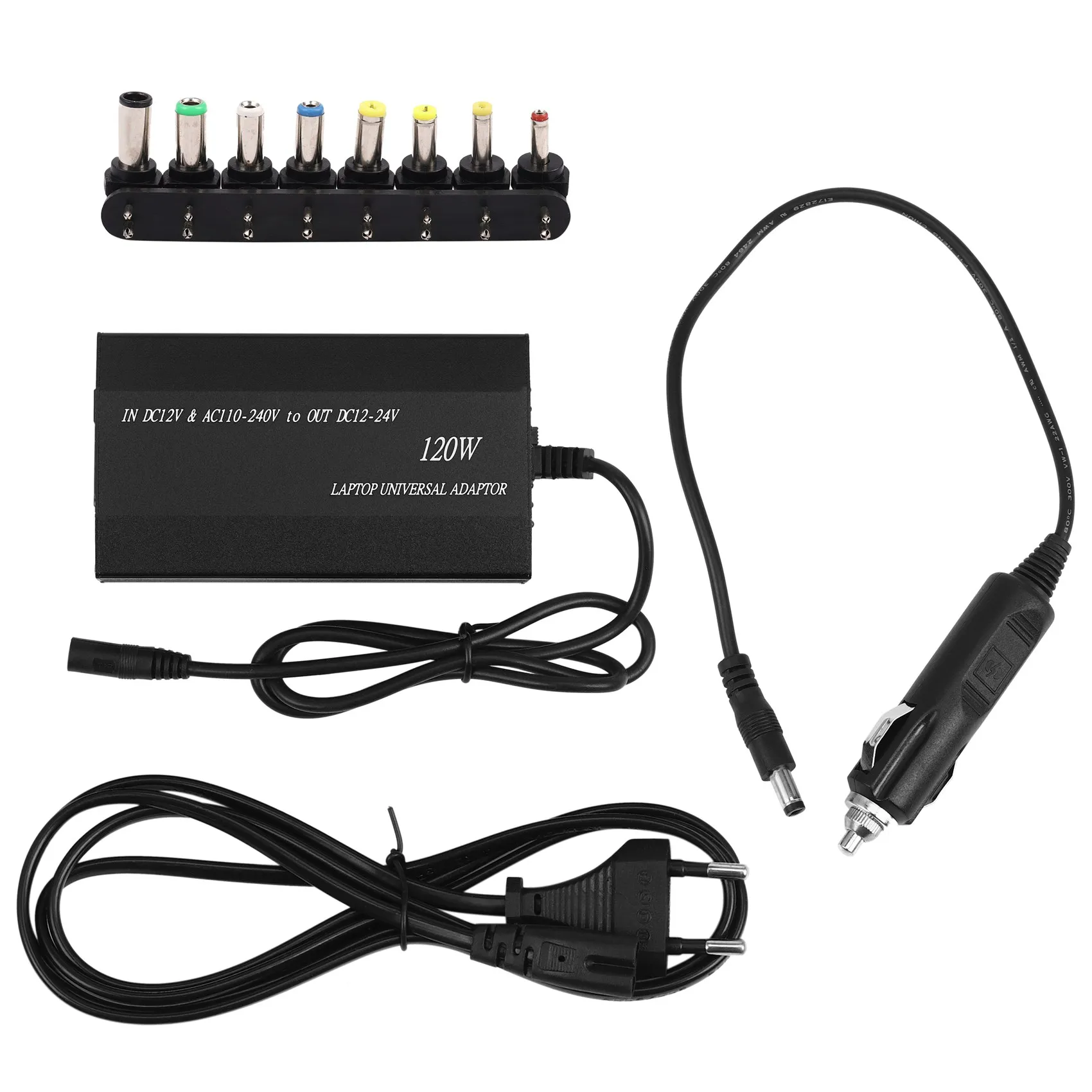 

Multifunction Laptop Adapter Power Charger Universal 120W Laptop Car DC Charger Notebook AC Adapter Power-EU Plug
