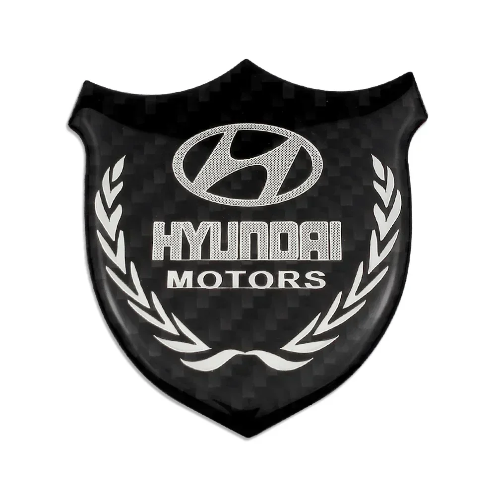 Фото Наклейка с логотипом из углеродного волокна для Hyundai Sonata IX35 i30 i10 Azera Elantra Accent Santa, декоративная наклейка на окно автомобиля, эмблема на задний багажник №3