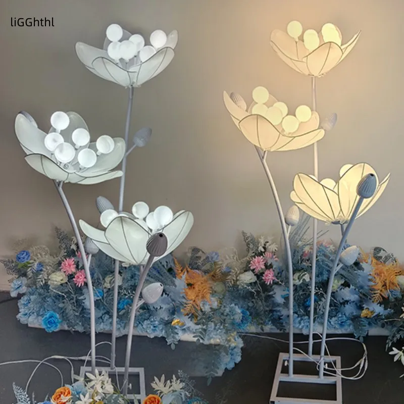

Flower LED Wedding Lights Modern Creative Festive Decoration Lamp Wedding Party Event Stage Road Lead Lights for Wedding