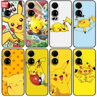 cute hot selling pikachu phone case for huawei p50 p40 p30 p20 10 9 8 lite e pro plus black etui coque painting hoesjes comic f