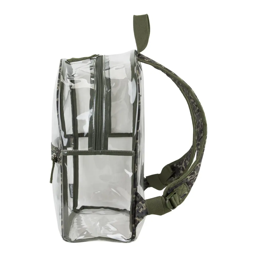 Unisex Childrens Clear Backpack with Pencil Case 2-Piece Set Camo