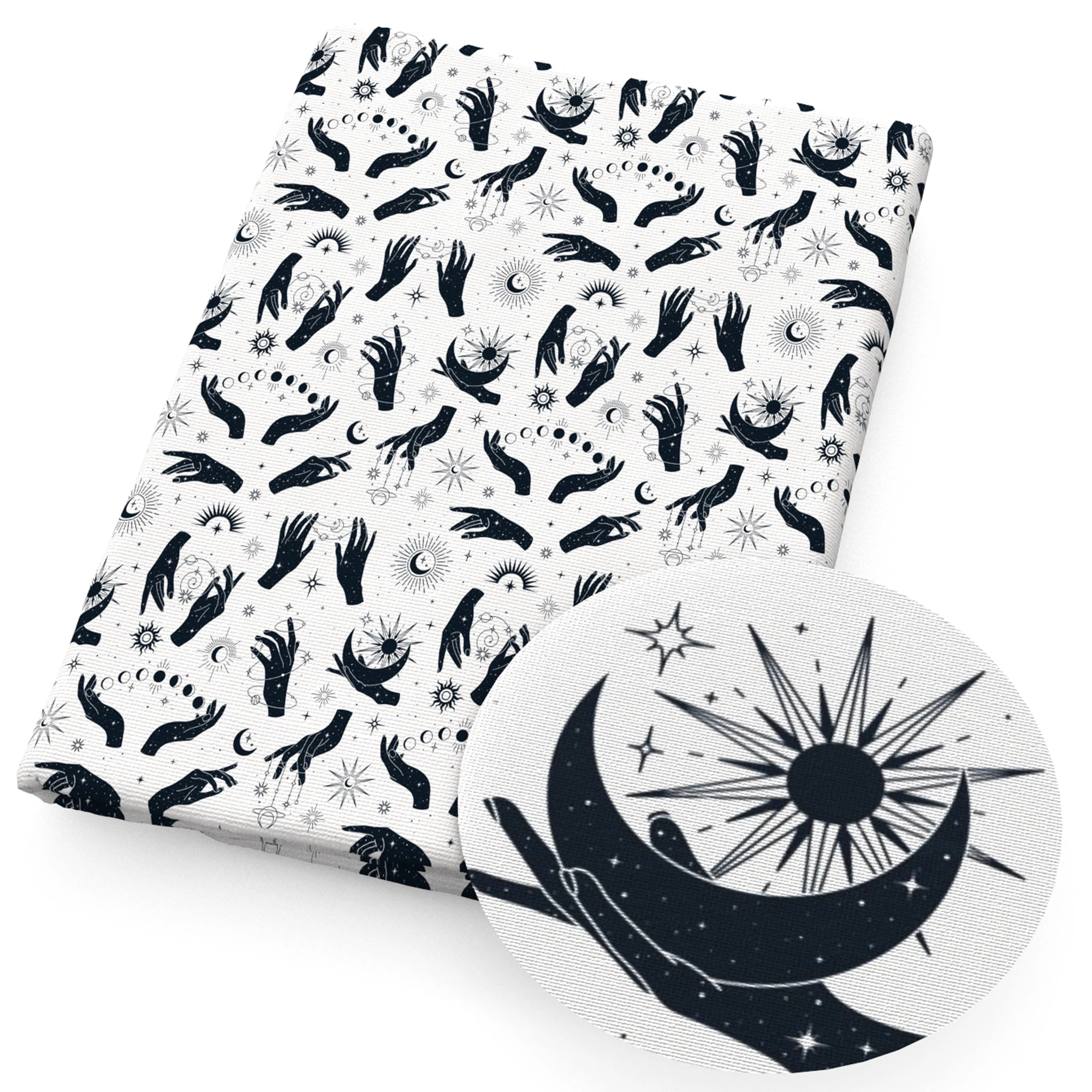 Hands Cats MoonPolyester Cotton/4 way Stretch Knit Fabric Patchwork Sewing Kid Home Textile Cloth Quilting Dress Curtai 1Yc17003 |