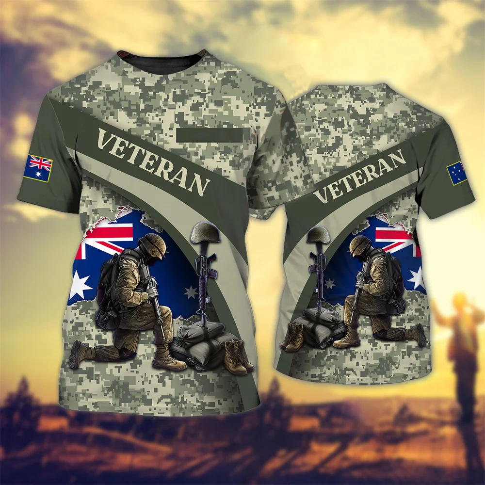 

United Kingdom National Flag Print Men's T-shirt 3D Camouflage Military Combat Clothing Outdoor Harajuku Sports Short Sleeve Top