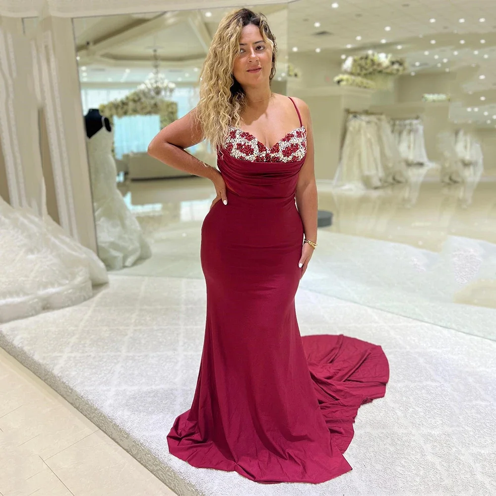 

Long Beaded Prom Dresses Sleeveless Patchwork Sweetheart Neck Sexy Backless Trumpet Dress Women Evening Gown Платья На Торжество