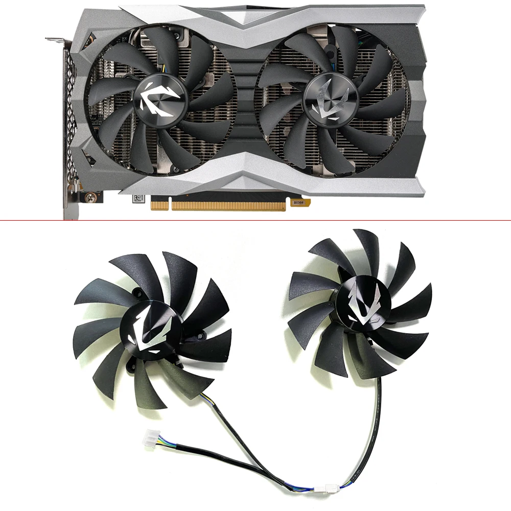 

NEW 2PCS Cooling Fan 87MM 4PIN GA92A2H For ZOTAC GeForce GTX 1660 1660Ti RTX 2060 2070 GTX1660 GTX1660Ti Video Card Fan