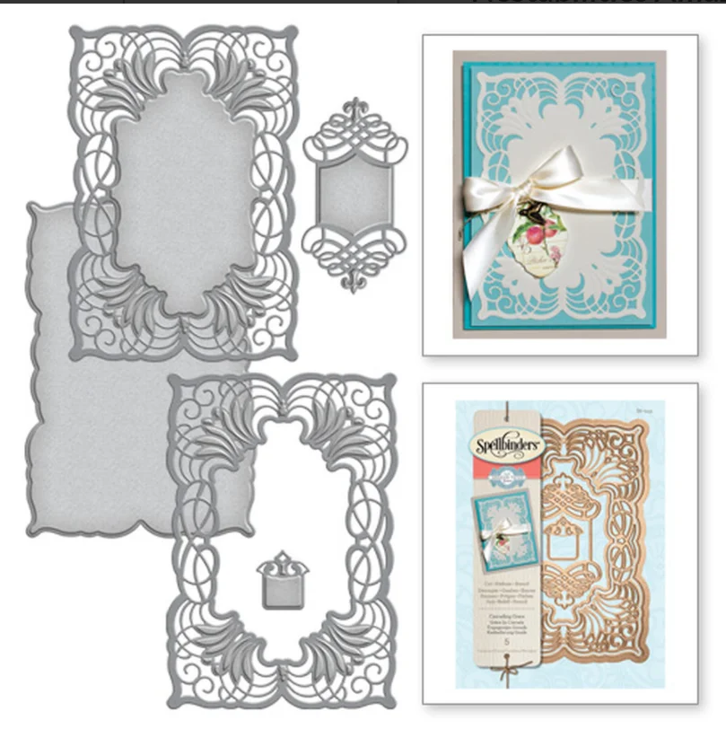 

Декоративная рамка металлическая высечка Скрапбукинг рельефный ремесленный шаблон вырезанные штампы трафареты Новое поступление 2022
