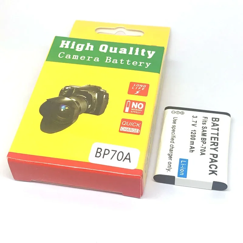 Аккумулятор BP-70A BP70A для SAMSUNG AQ100 PL80 ES70 ES80 ES90 PL90 PL100 PL101 PL120 PL170 PL200 PL201 SL50 SL600 SL605 SL630 (art.: 3920ccc2ce01f) - 3920ccc2ce01f