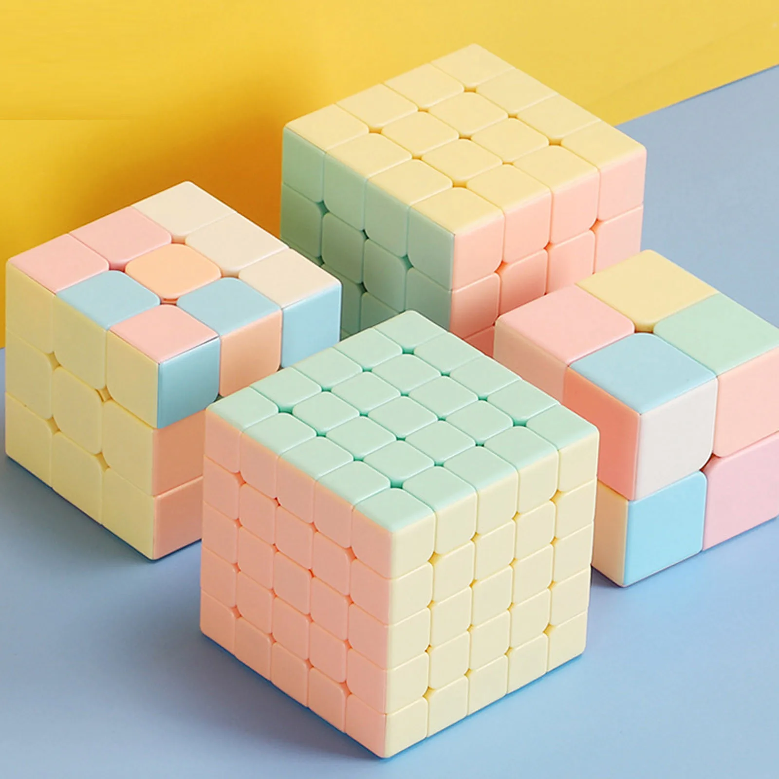 

New Macaron Color Magic Cube Shengshou Legend Macaron Stickerless Magic Cube 2x2 3x3 4x4 5x5 Pyramid Macaron Speed Cubo Magico