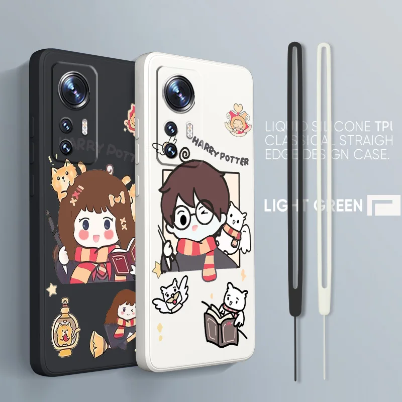 

Good looking Harrys Potterr For Xiaomi Mi 13 12T 11i 11X 10S 10 Pro Lite Liquid Rope Silicone Black Phone Case