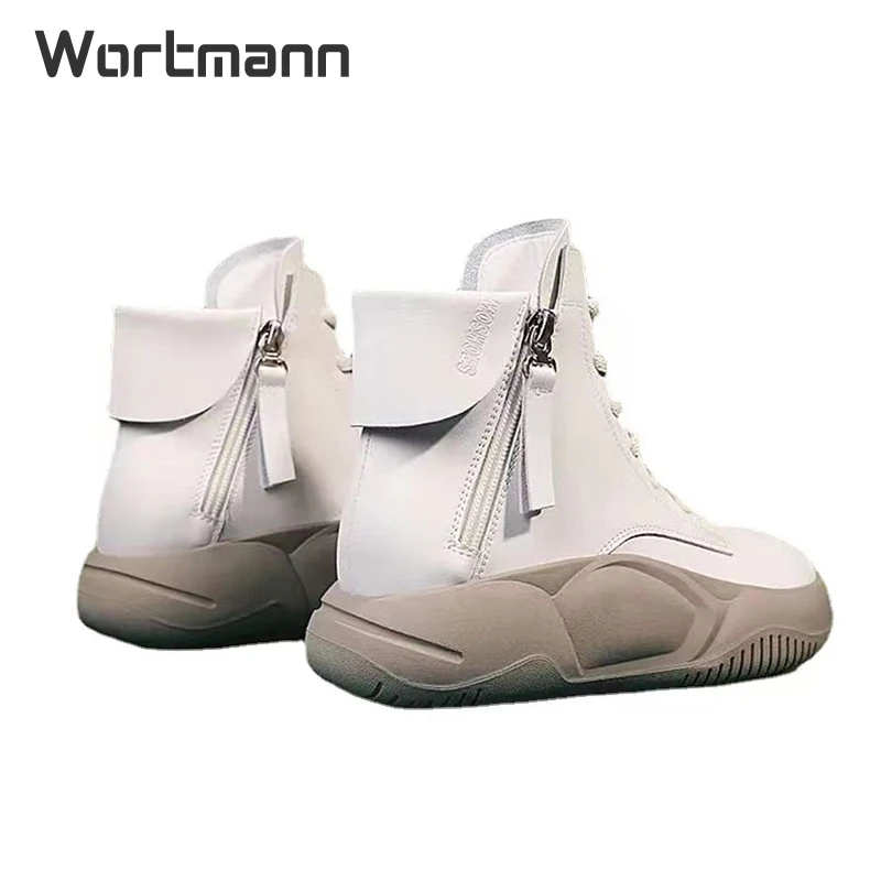 

Женские ботинки Wortmann утром, британский тренд, новинка 2023, осенне-зимние женские ботинки, мотоциклетные ботинки на толстой подошве, боковая молния Fa