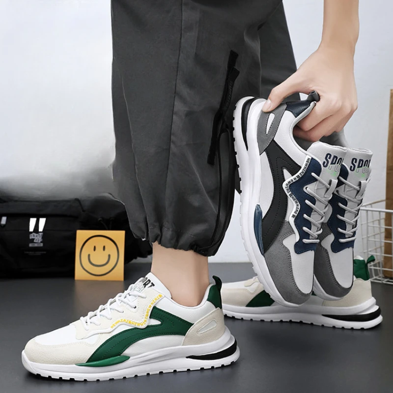 Кроссовки мужские на шнуровке Повседневная Уличная обувь плоская