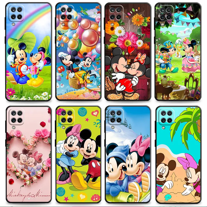 

Hot Silicone Phone Case For Samsung A02s A01 A03s A70s A04 A70 A42 M52 M31 M13 M51 Minnie Mickey Mouse Take A Hot Air Balloon
