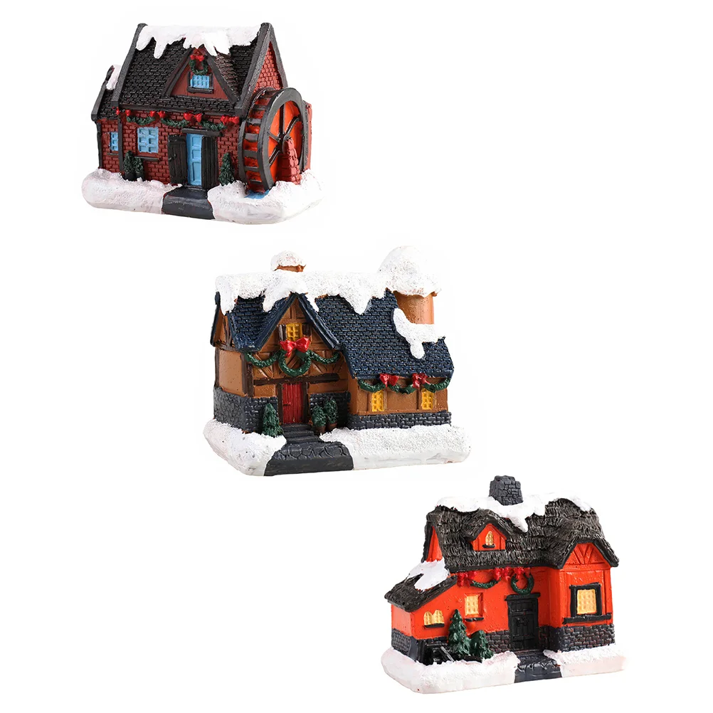 

Light Village Scene Christmas Glowing House Dinner Table Decor Chic Festival Gift