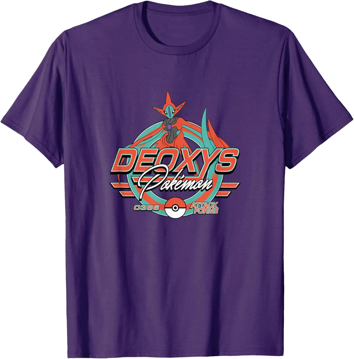 Фото Модная повседневная забавная футболка Deoxys Attack Forme RetroTee S-6XL №4
