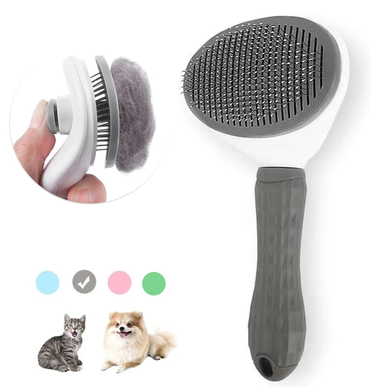 

Cat Brush Removal Comb for Cats Non-slip Grooming Brush Remove Hair Pet HairStainless Steel Dog Combs Brushes Cat Accessories
