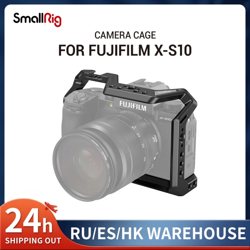 

SmallRig DSLR Camera Cage Housing Case Cold Shoe 1/4'' Arri Hole for FUJIFILM X-S10 Camera 3087