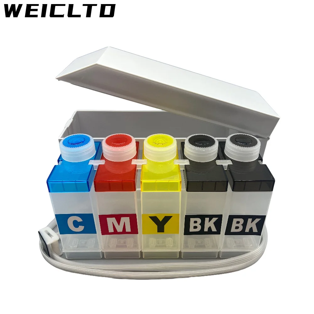 Фото 250 мл высококачественный 4- или 5-цветный резервуар Ciss для Epson HP Canon Brother Ricoh Roland Muto принтер DTF Transfer DTG DYE пигментные чернила №4
