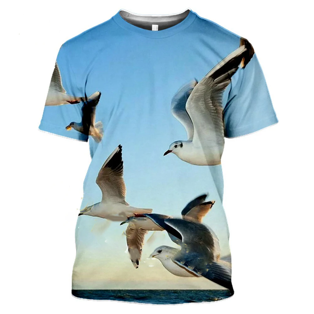 

Summer menswear 3D printed Harajuku T-shirt Summer animal hunting partridge bird fashion casual menswear short sleeve street