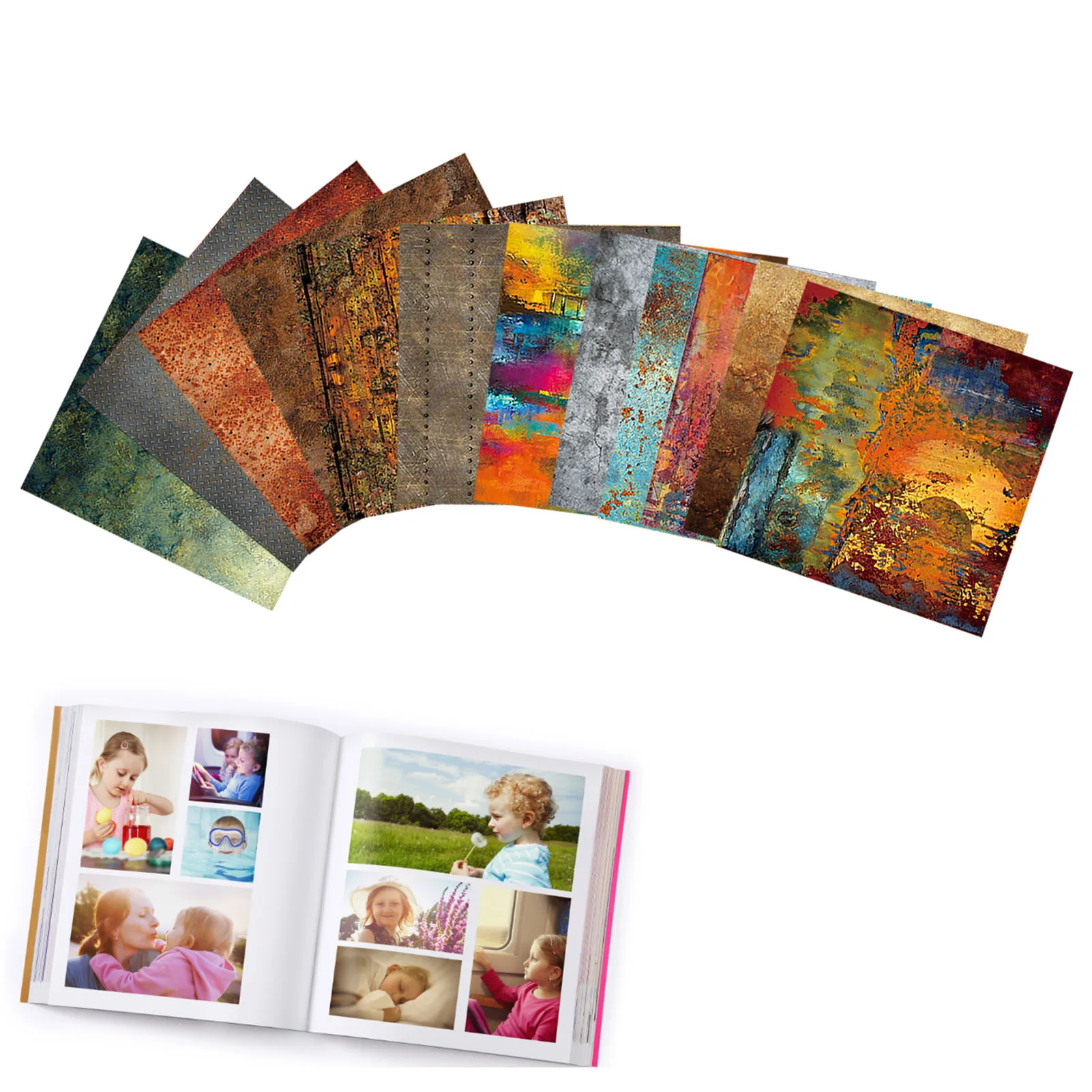 

12 Sheets Vintage Printed Scrapbooking Background Paper Pads Vintage Paper Packs Art Handmade Crafts Scrapbooking Supplies