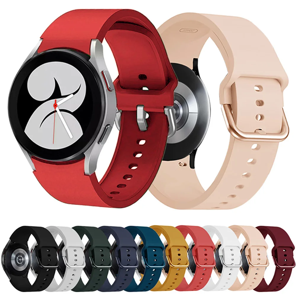 

Силиконовый спортивный ремешок для Galaxy Watch 4 40 мм 44 мм, совместимый с умными часами Samsung Galaxy Watch 4 classic 46 мм 42 мм