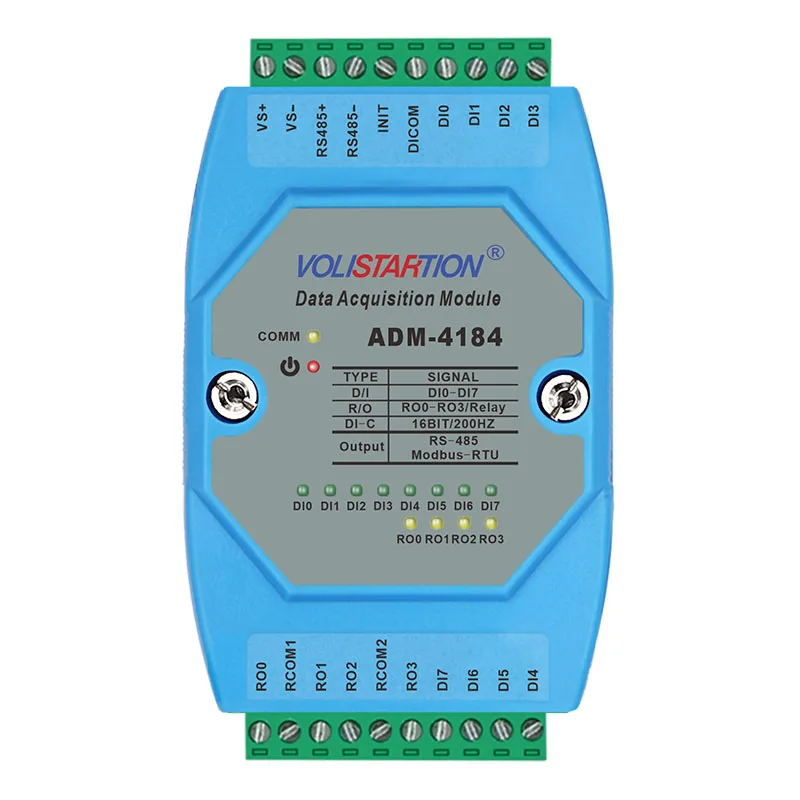 ADM-4184 8-канальный цифровой сбор данных DI/DO 4-канальный релейный модуль управления