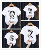 t shirt for boysgirls funny animal cow 1 10th birthday number print toddler baby tshirt fashion kids birthday gift clothing top