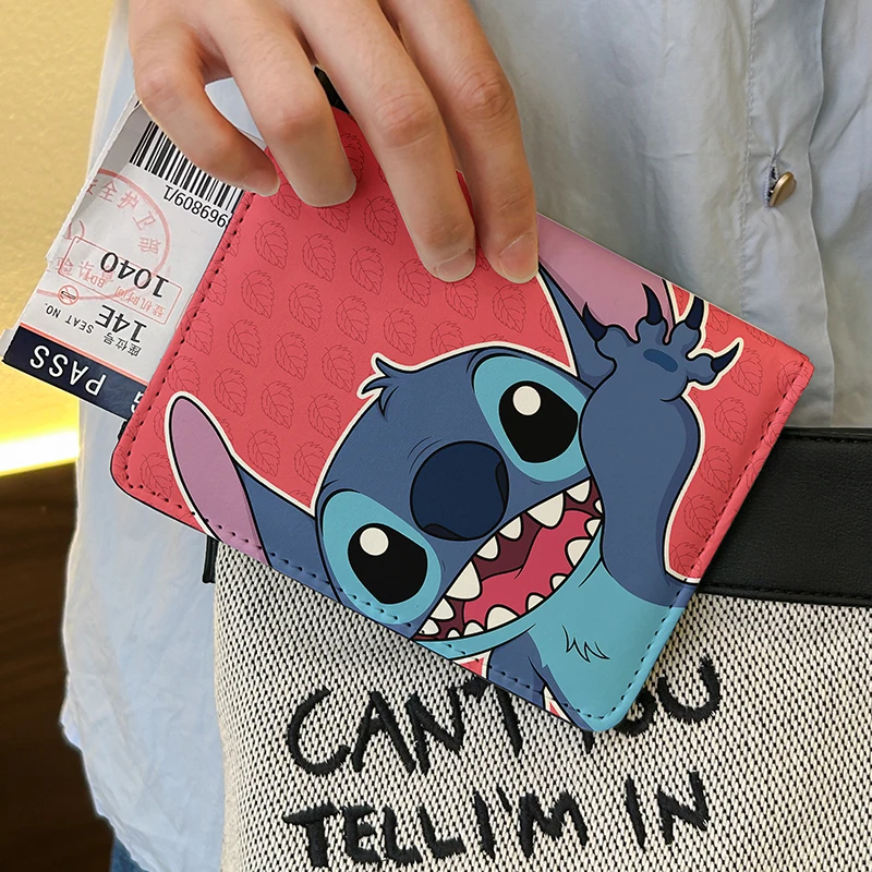 Стежка Disney Star Baby Stitch Стич Симпатичный зажим для паспорта Сертификатный пакет